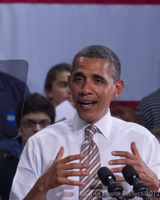 President Obama at a rally at the Iowa State Fairgrounds in Des Moines - may 2012