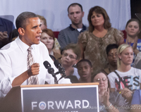 President Obama at a rally at the Iowa State Fairgrounds in Des Moines - may 2012