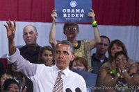 President Obama at a rally at the Iowa State Fairgrounds in Des Moines - may 2012